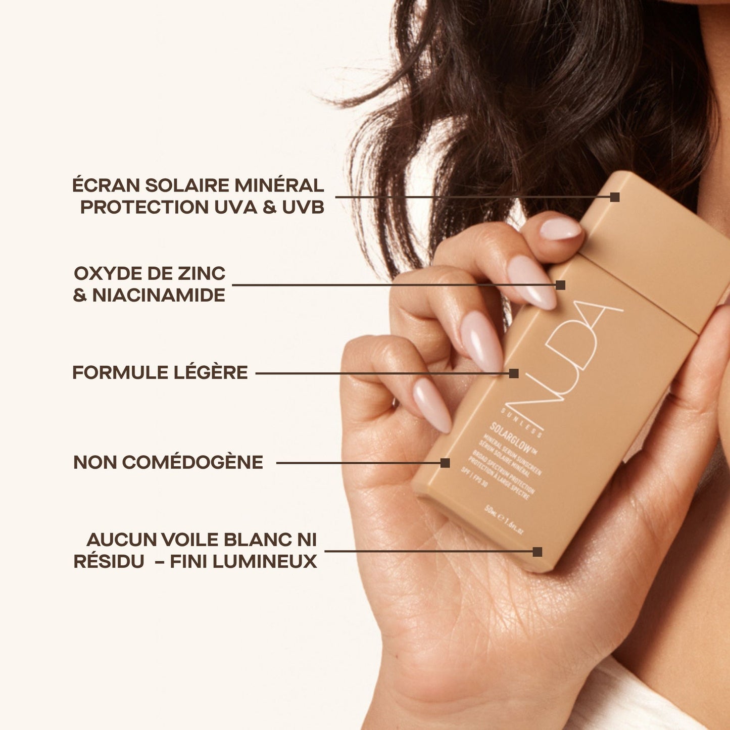 Solar Glow Crème solaire teintée NUDA