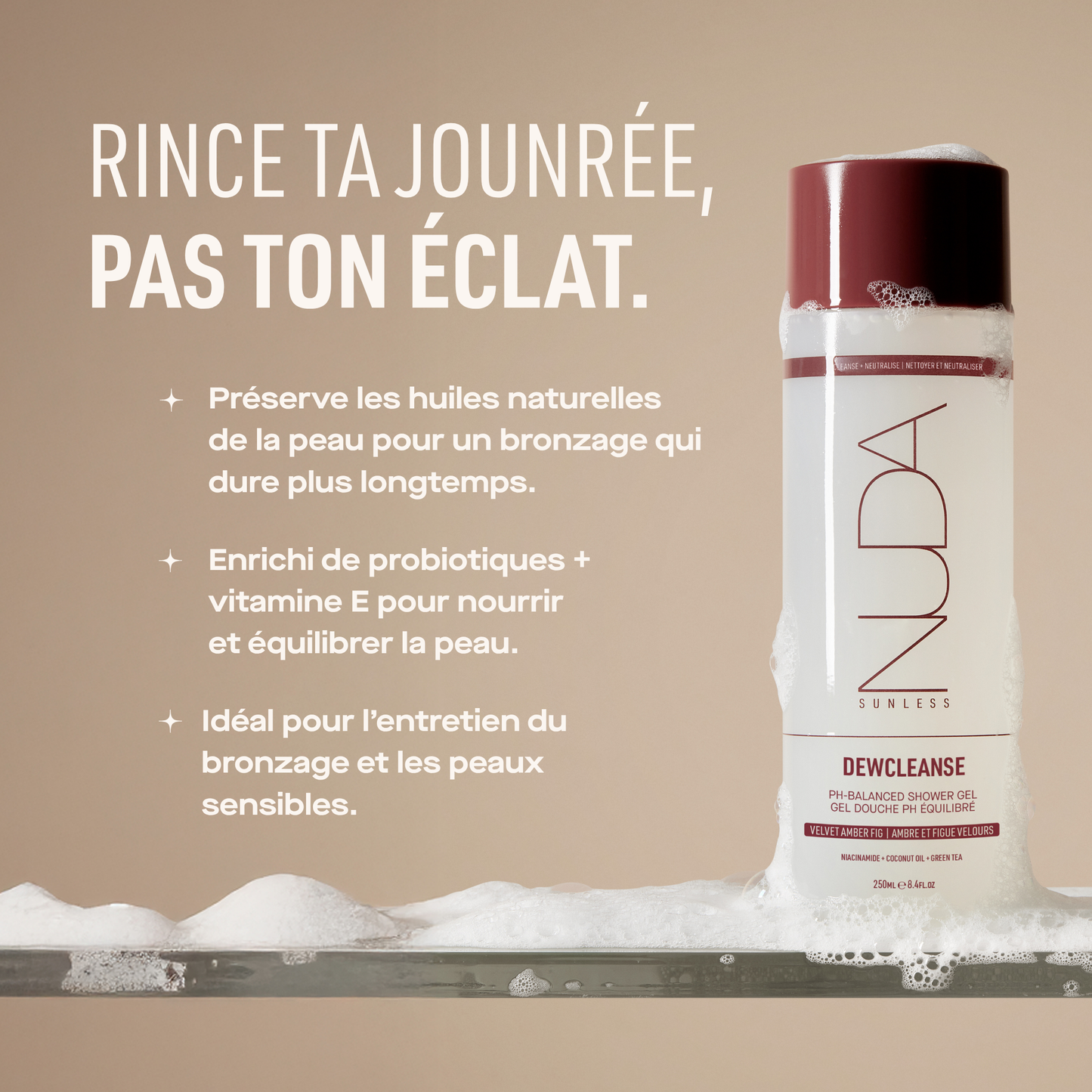 DEWCLEANSE (gel douche au PH équilibré)